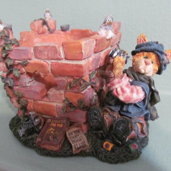 Boyds Bears - Audubon P. Pussywillow Birdwatcher - Votive Candle Holder - Picture 2 of 16